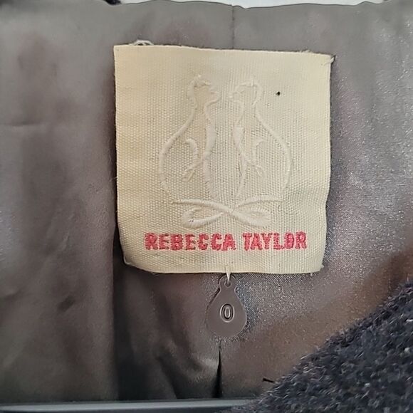 Rebecca Taylor Wool Angora Tie Front Leopard Print Coat Size 0 - Picture 7 of 7